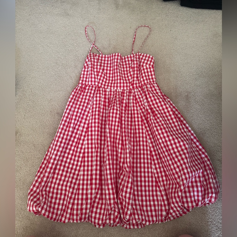 Abercrombie- Red Gingham Bubble Hem Sundress- never worn